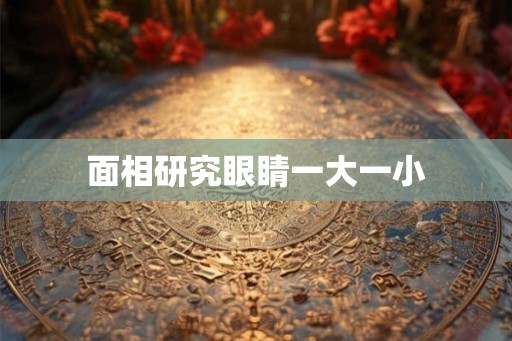 面相研究眼睛一大一小
