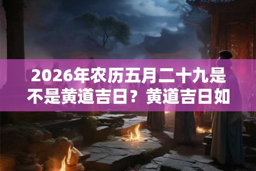 2026年农历五月二十九是不是黄道吉日？黄道吉日如何定义？