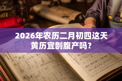 2026年农历二月初四这天黄历宜剖腹产吗? 2026年农历二月初四这天黄历宜剖腹产吗?