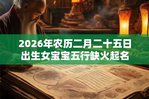 2026年农历二月二十五日出生女宝宝五行缺火起名