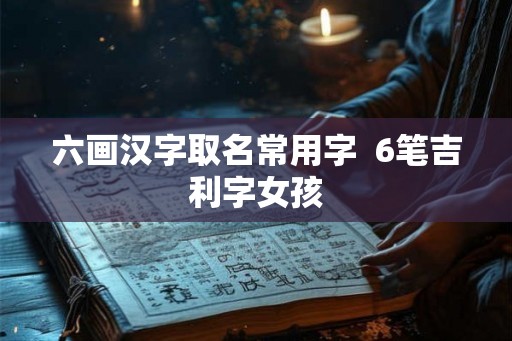 六画汉字取名常用字  6笔吉利字女孩