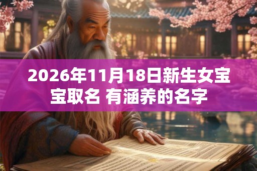 2026年11月18日新生女宝宝取名 有涵养的名字 2026年11月18日新生女宝宝取名 有涵养的名字