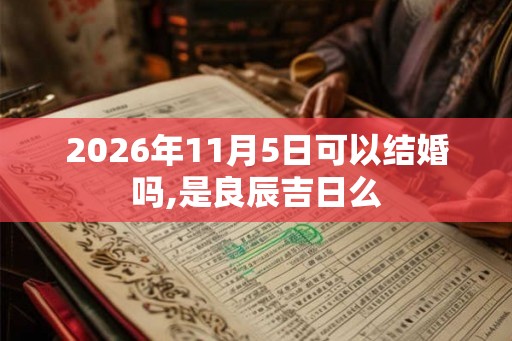 2026年11月5日可以结婚吗,是良辰吉日么