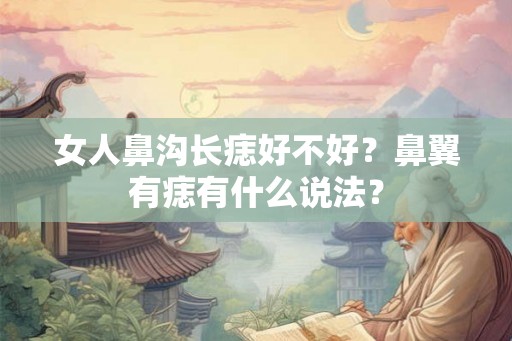 女人鼻沟长痣好不好？鼻翼有痣有什么说法？