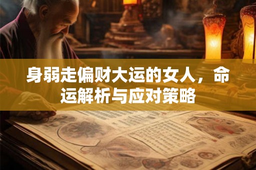 身弱走偏财大运的女人,命运解析与应对策略 身弱走偏财大运的女人,命运解析与应对策略
