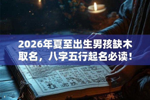 2026年夏至出生男孩缺木取名，八字五行起名必读！