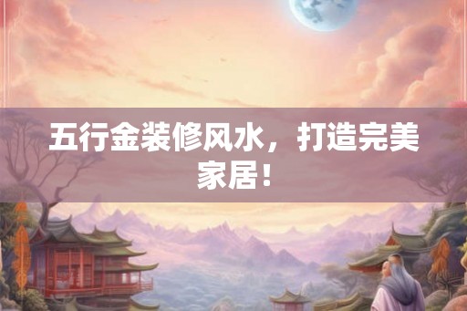 五行金装修风水,打造完美家居! 五行金装修风水,打造完美家居!
