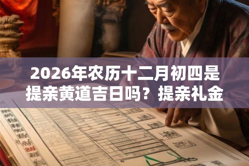 2026年农历十二月初四是提亲黄道吉日吗？提亲礼金要多少
