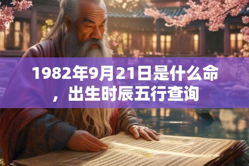 1982年9月21日是什么命，出生时辰五行查询