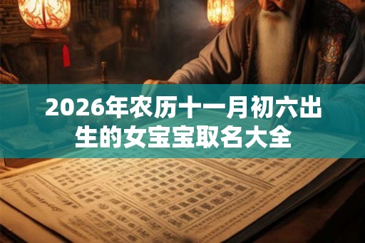 2026年农历十一月初六出生的女宝宝取名大全 2026年农历十一月初六出生的女宝宝取名大全