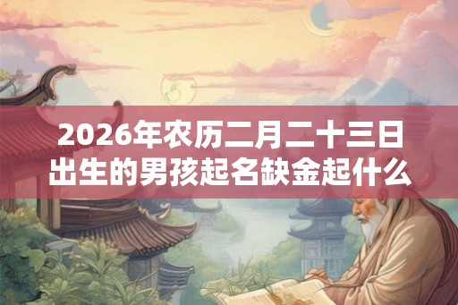 2026年农历二月二十三日出生的男孩起名缺金起什么名字？