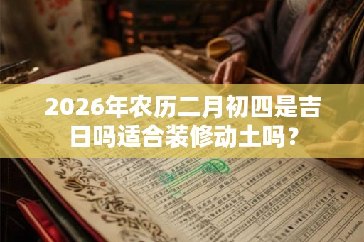 2026年农历二月初四是吉日吗适合装修动土吗？