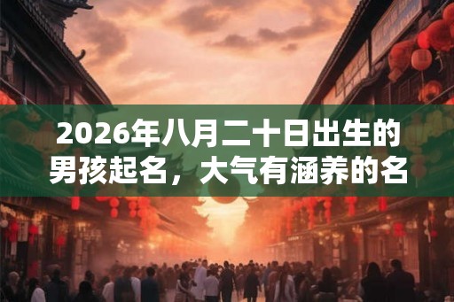 2026年八月二十日出生的男孩起名，大气有涵养的名字