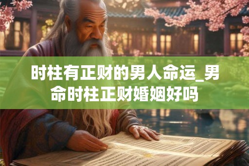时柱有正财的男人命运_男命时柱正财婚姻好吗