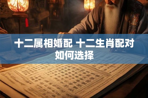 十二属相婚配 十二生肖配对如何选择