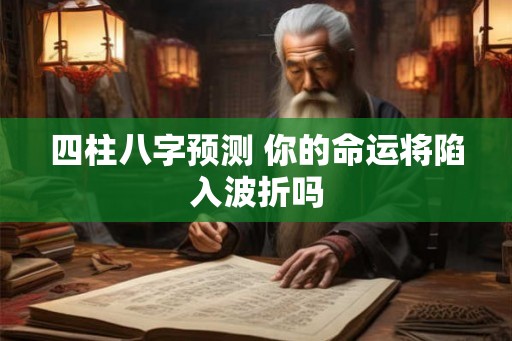 四柱八字预测 你的命运将陷入波折吗
