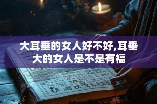 大耳垂的女人好不好,耳垂大的女人是不是有福