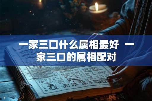 一家三口什么属相最好 一家三口的属相配对 一家三口什么属相最好 一家三口的属相配对
