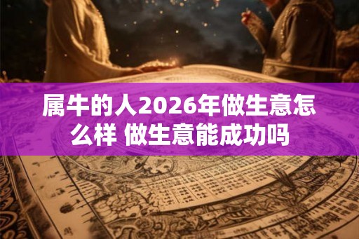 属牛的人2026年做生意怎么样 做生意能成功吗