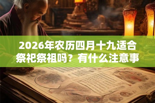 2026年农历四月十九适合祭祀祭祖吗？有什么注意事项？