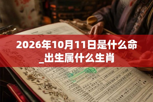 2026年10月11日是什么命_出生属什么生肖