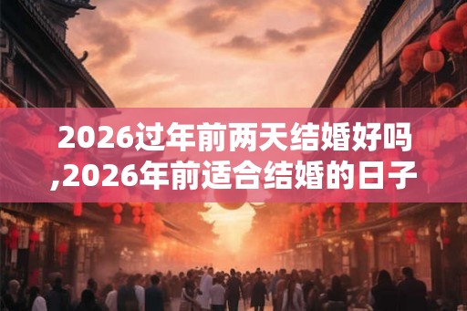 2026过年前两天结婚好吗,2026年前适合结婚的日子