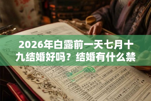 2026年白露前一天七月十九结婚好吗?结婚有什么禁忌? 2026年白露前一天七月十九结婚好吗?结婚有什么禁忌?