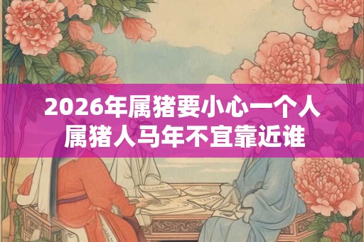2026年属猪要小心一个人 属猪人马年不宜靠近谁