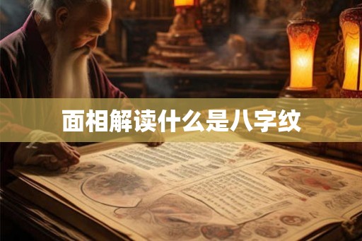 面相解读什么是八字纹