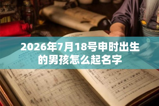 2026年7月18号申时出生的男孩怎么起名字
