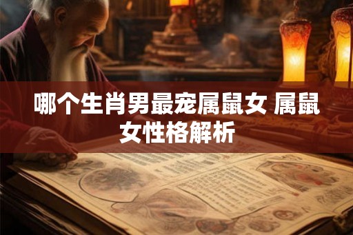 哪个生肖男最宠属鼠女 属鼠女性格解析