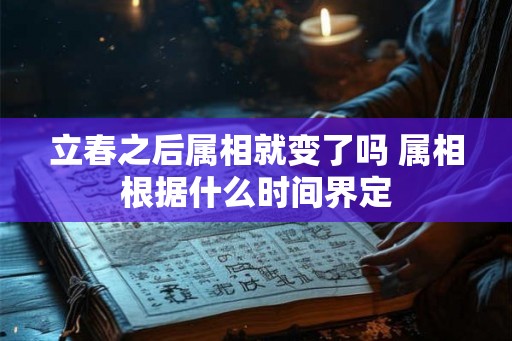 立春之后属相就变了吗 属相根据什么时间界定