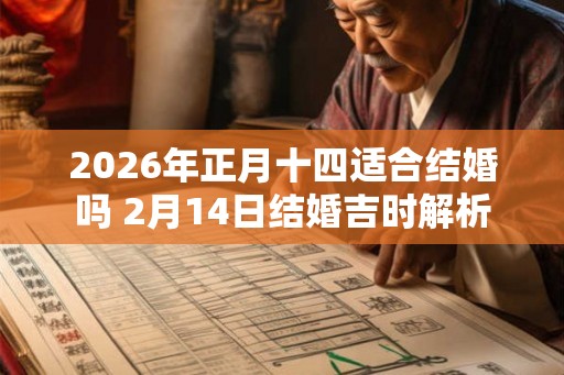2026年正月十四适合结婚吗 2月14日结婚吉时解析