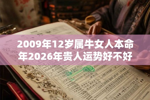2009年12岁属牛女人本命年2026年贵人运势好不好,很多人给予帮助