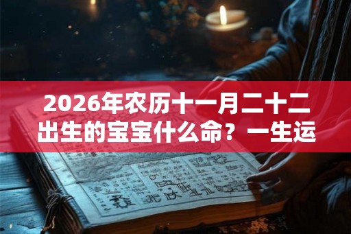 2026年农历十一月二十二出生的宝宝什么命？一生运势？