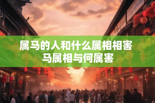 属马的人和什么属相相害 马属相与何属害