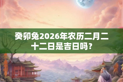 癸卯兔2026年农历二月二十二日是吉日吗？