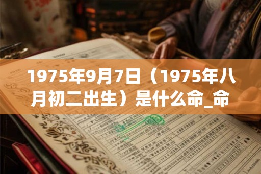 1975年9月7日（1975年八月初二出生）是什么命_命运如何
