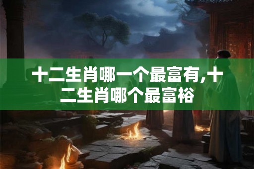 十二生肖哪一个最富有,十二生肖哪个最富裕