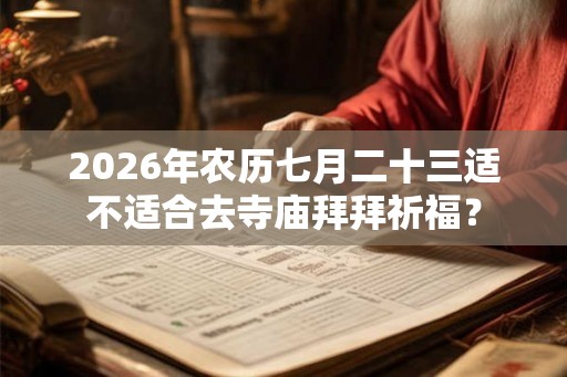 2026年农历七月二十三适不适合去寺庙拜拜祈福？