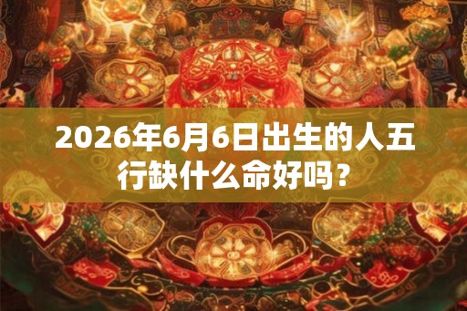 2026年6月6日出生的人五行缺什么命好吗？