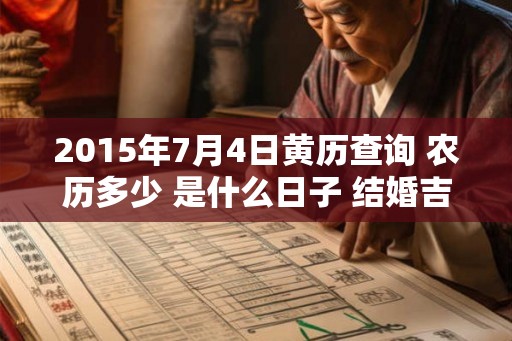 2015年7月4日黄历查询 农历多少 是什么日子 结婚吉时