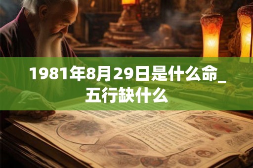 1981年8月29日是什么命_五行缺什么