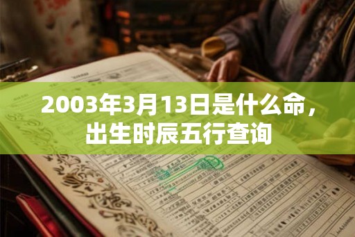 2003年3月13日是什么命,出生时辰五行查询 2003年3月13日是什么命,出生时辰五行查询