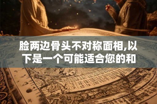 脸两边骨头不对称面相,以下是一个可能适合您的和