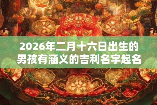 2026年二月十六日出生的男孩有涵义的吉利名字起名