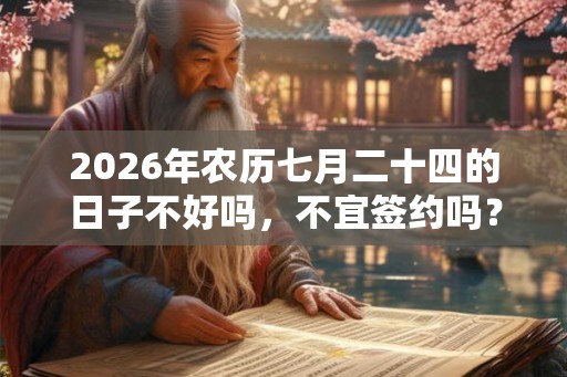 2026年农历七月二十四的日子不好吗，不宜签约吗？