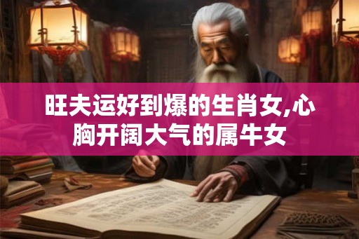 旺夫运好到爆的生肖女,心胸开阔大气的属牛女 旺夫运好到爆的生肖女,心胸开阔大气的属牛女