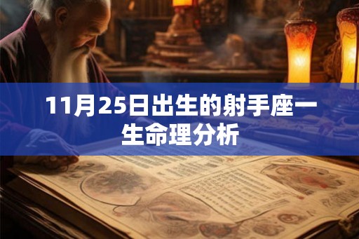 11月25日出生的射手座一生命理分析