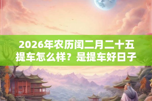 2026年农历闰二月二十五提车怎么样？是提车好日子吗？